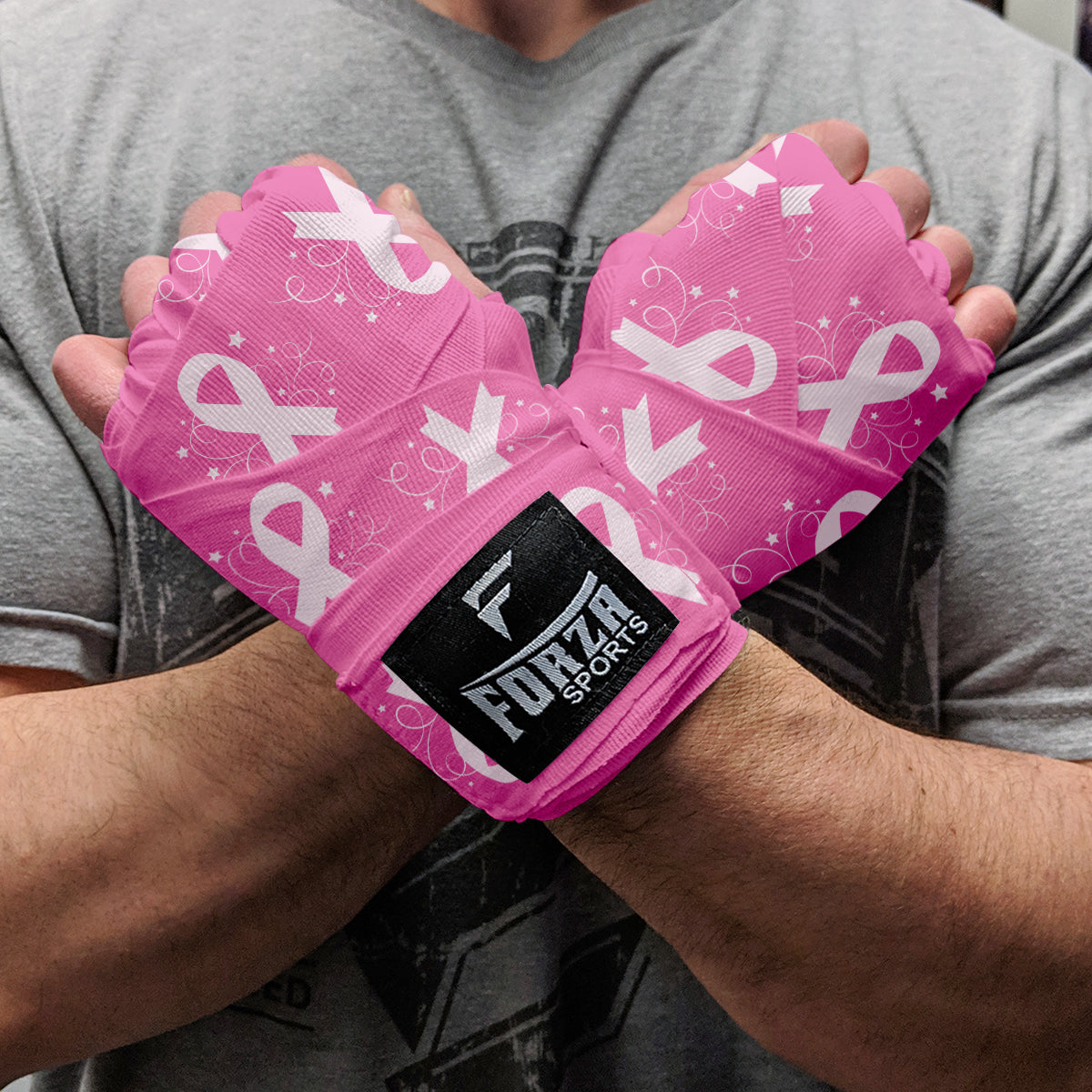 Forza Sports 180" Mexican Style Boxing & MMA Handwraps - Breast Cancer Awareness Forza Sports