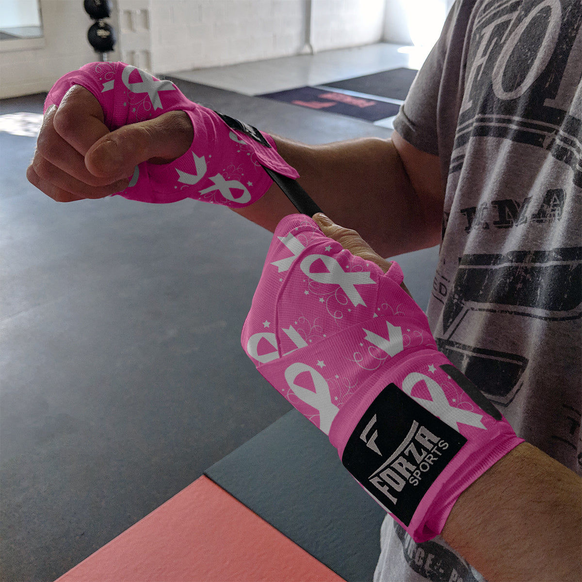 Forza Sports 180" Mexican Style Boxing & MMA Handwraps - Breast Cancer Awareness Forza Sports