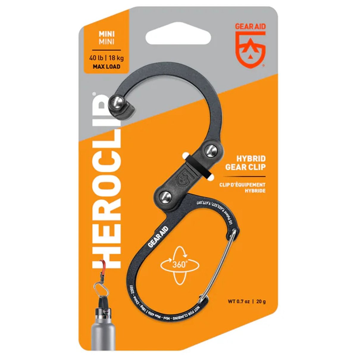 Gear Aid Heroclip Mini Hybrid Camping Gear Clip - Forza Sports