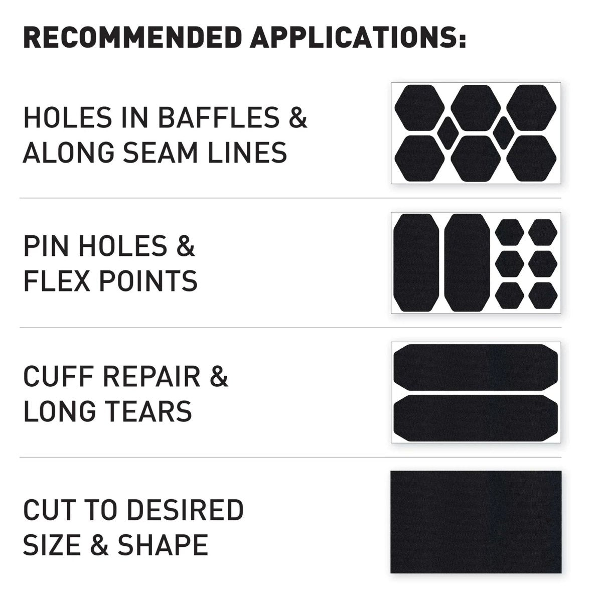 Gear Aid Tenacious Tape Precut Repair Tape - Forza Sports