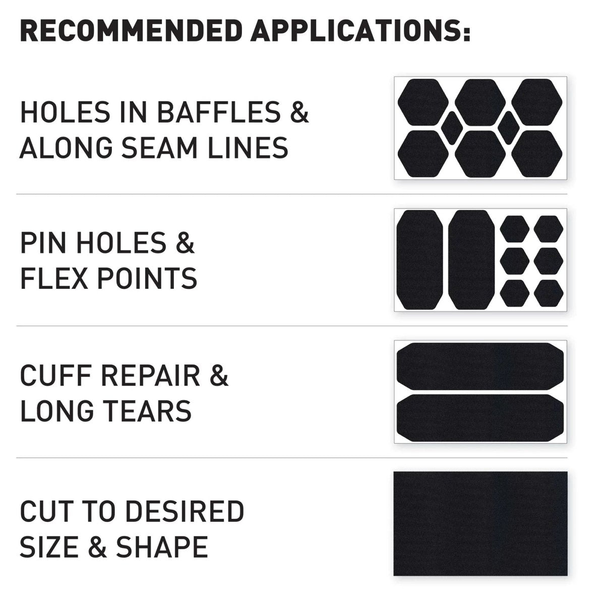 Gear Aid Tenacious Tape Precut Repair Tape - Forza Sports