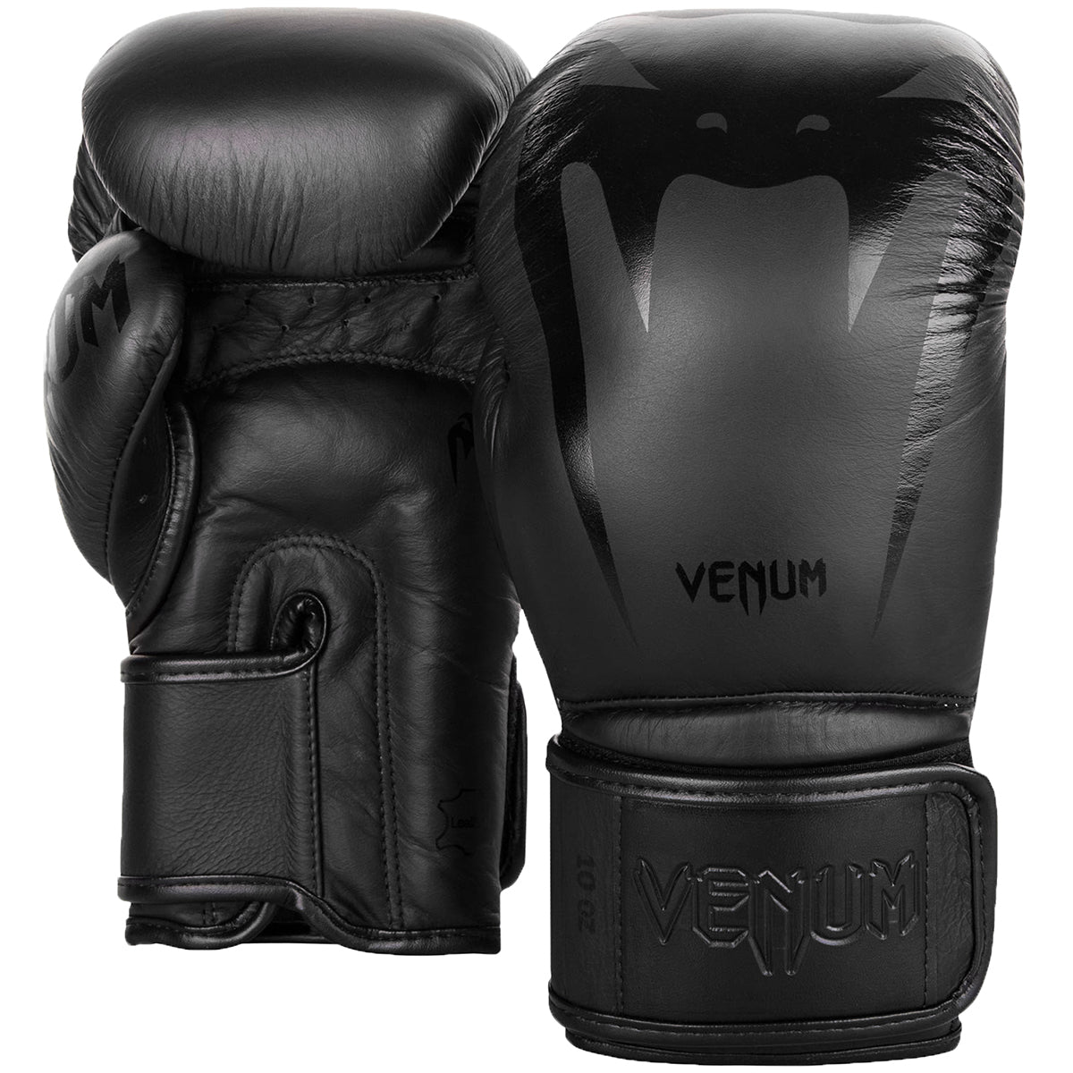 Venum Giant 3.0 Hook and Loop Training Boxing Gloves - Black/Black - Forza Sports