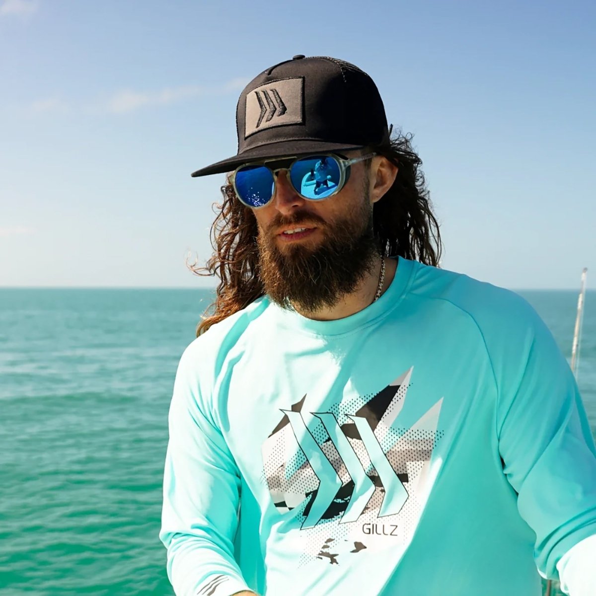 गिल्ज़ कंटेंडर सीरीज़ ब्रेकर यूवी लॉन्ग स्लीव टी-शर्ट - अरूबा ब्लू - फोर्ज़ा स्पोर्ट्स