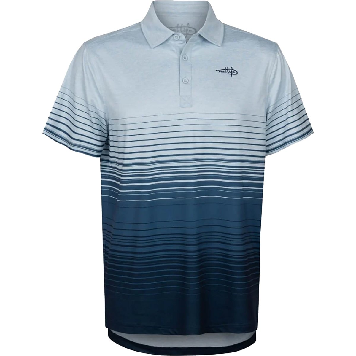 Reel Life Bandon Faded Stripe Polo Shirt - Omphalodes - Forza Sports