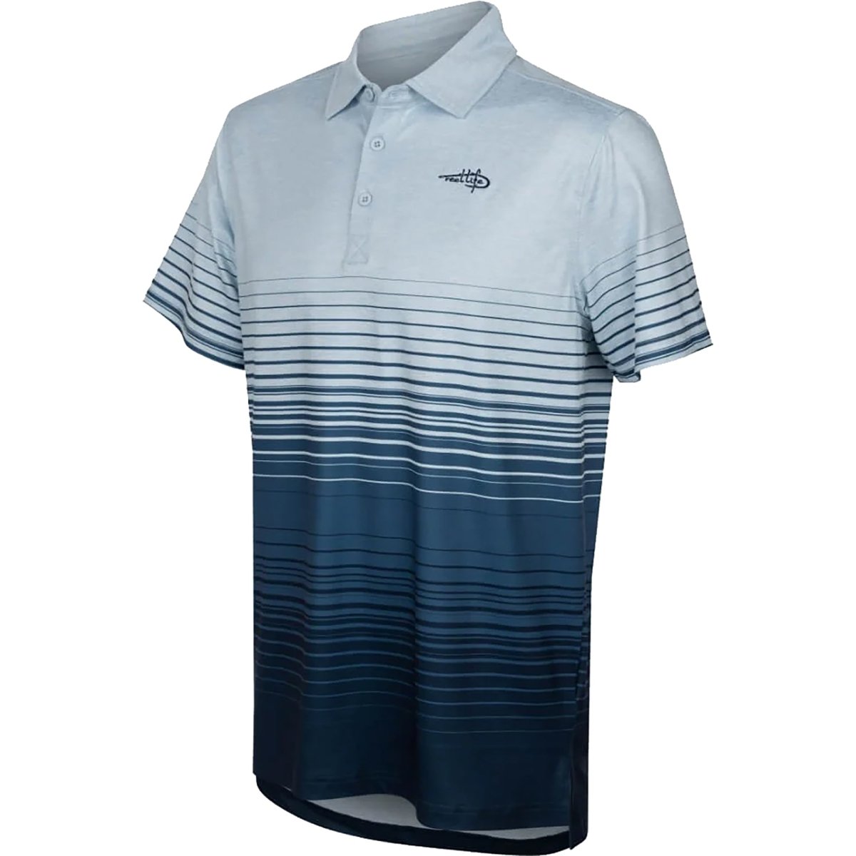 Reel Life Bandon Faded Stripe Polo Shirt - Omphalodes - Forza Sports