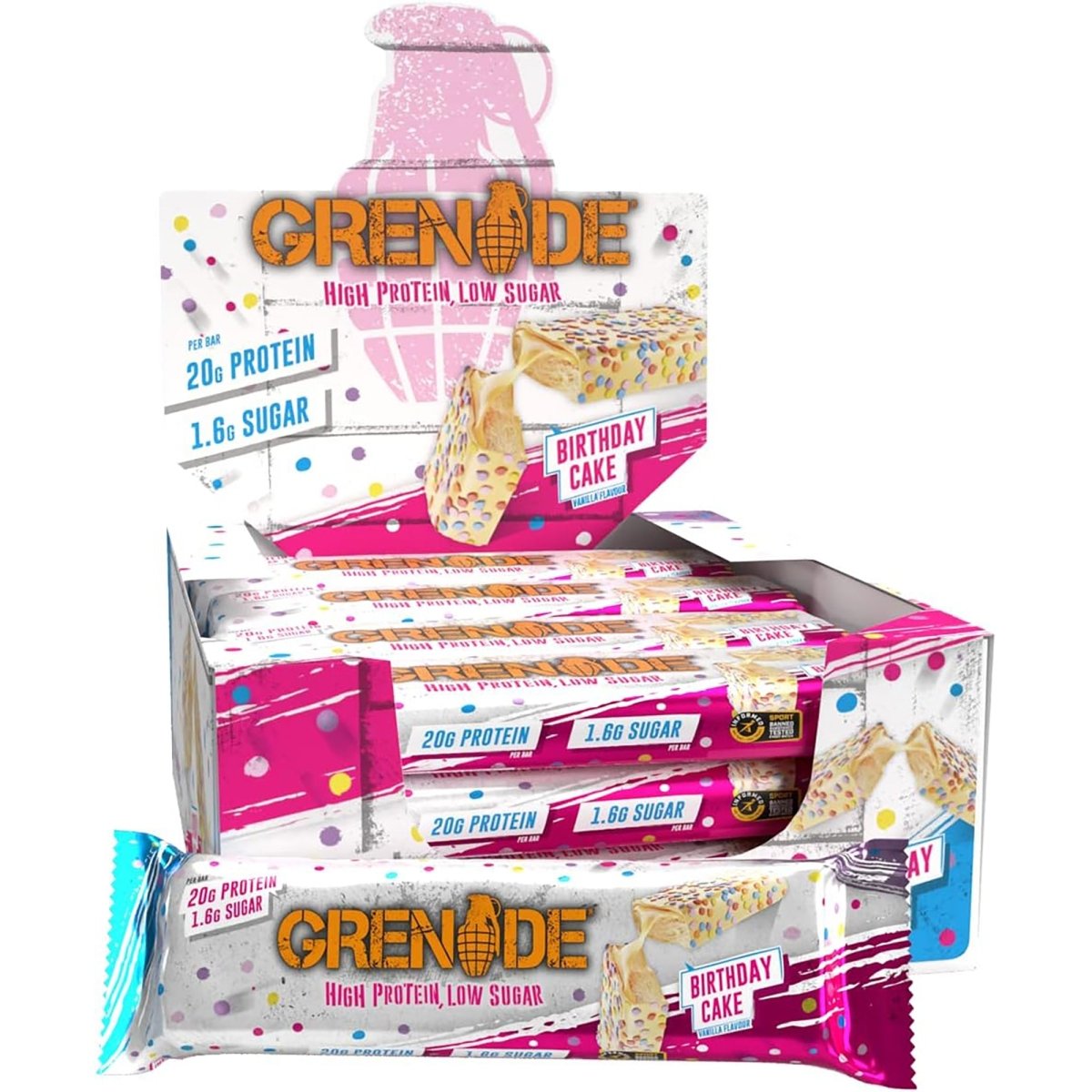 Grenade Low Sugar Protein Bars 12 - Pack - Forza Sports