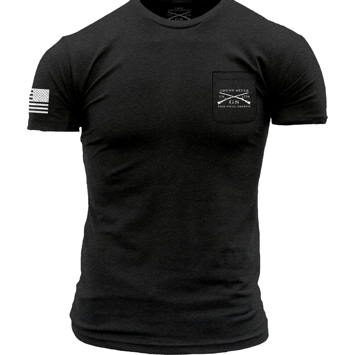 Grunt Style One Generation Away Pocket T-Shirt - Black Heather - Forza Sports