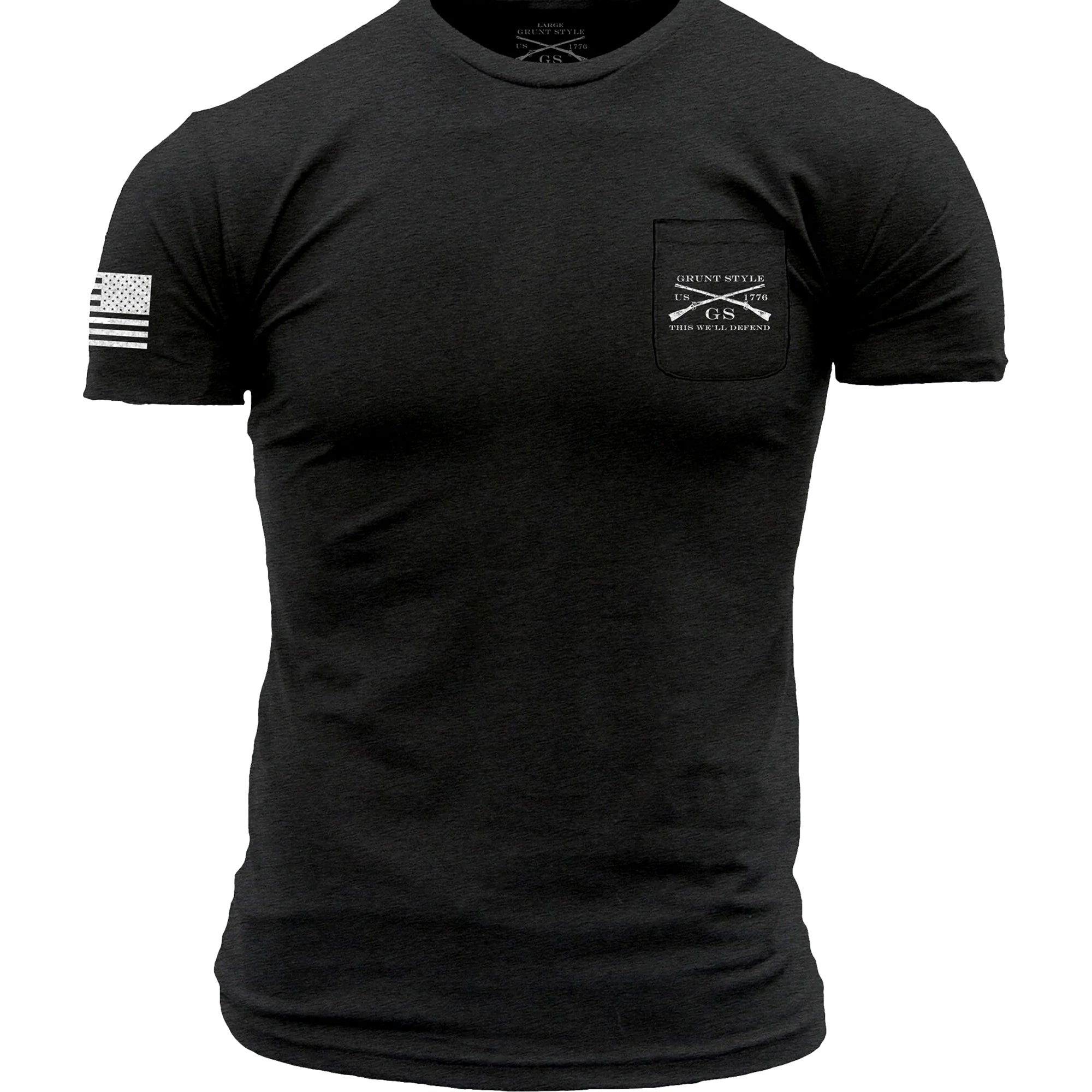 Grunt Style One Generation Away Pocket T-Shirt - Black Heather Grunt Style