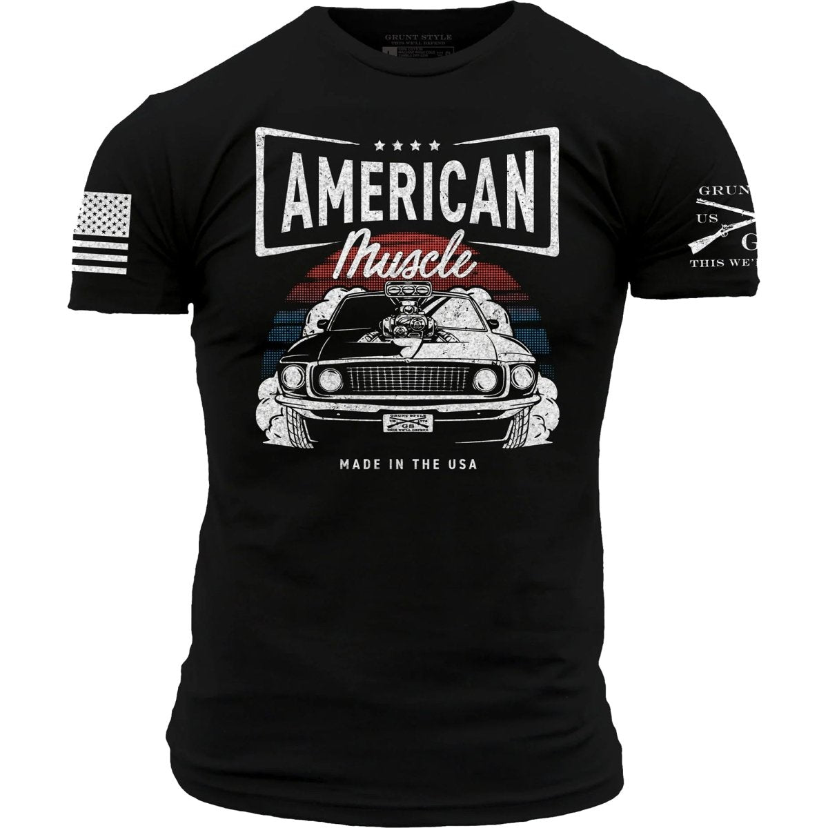 Grunt Style American Muscle T-Shirt - Black - Forza Sports