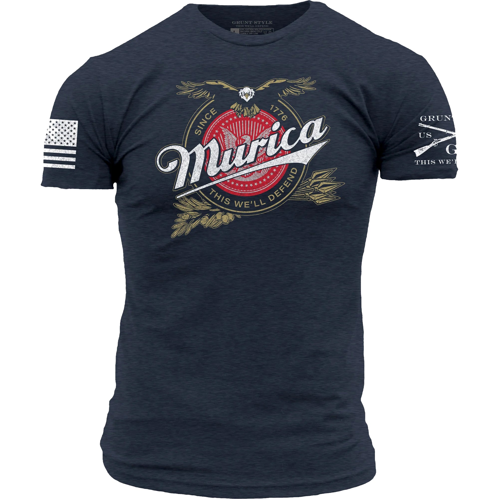 Grunt Style Murica Brewing T-Shirt - Midnight Navy Grunt Style