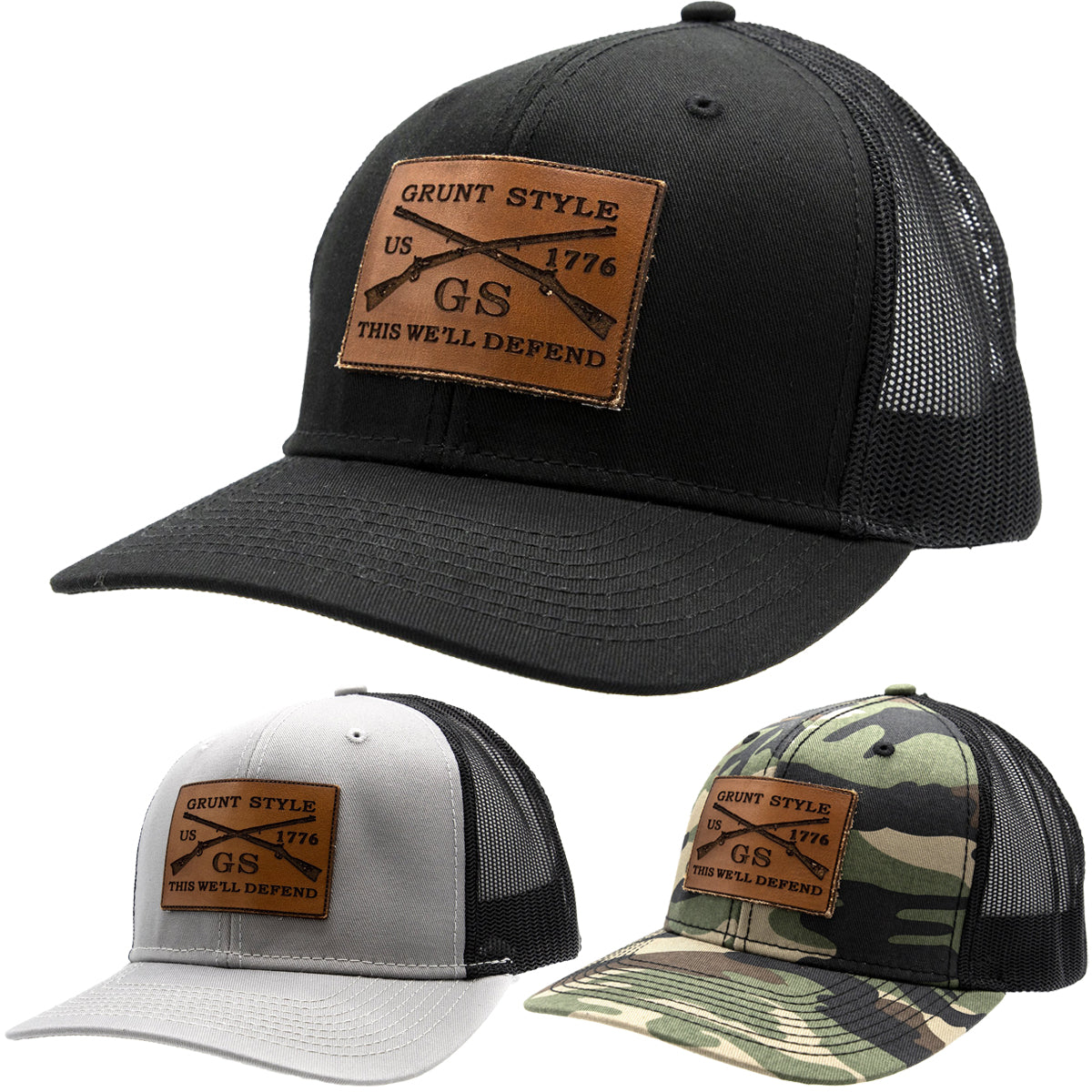 Grunt Style Faux Leather Logo Hat Grunt Style
