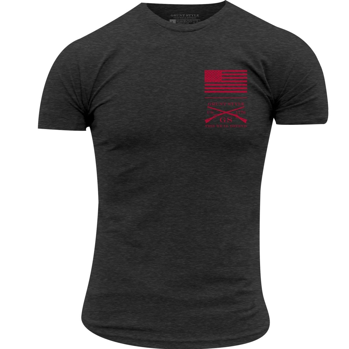 Grunt Style Red Blood Blue Collar T-Shirt - Charcoal - Forza Sports