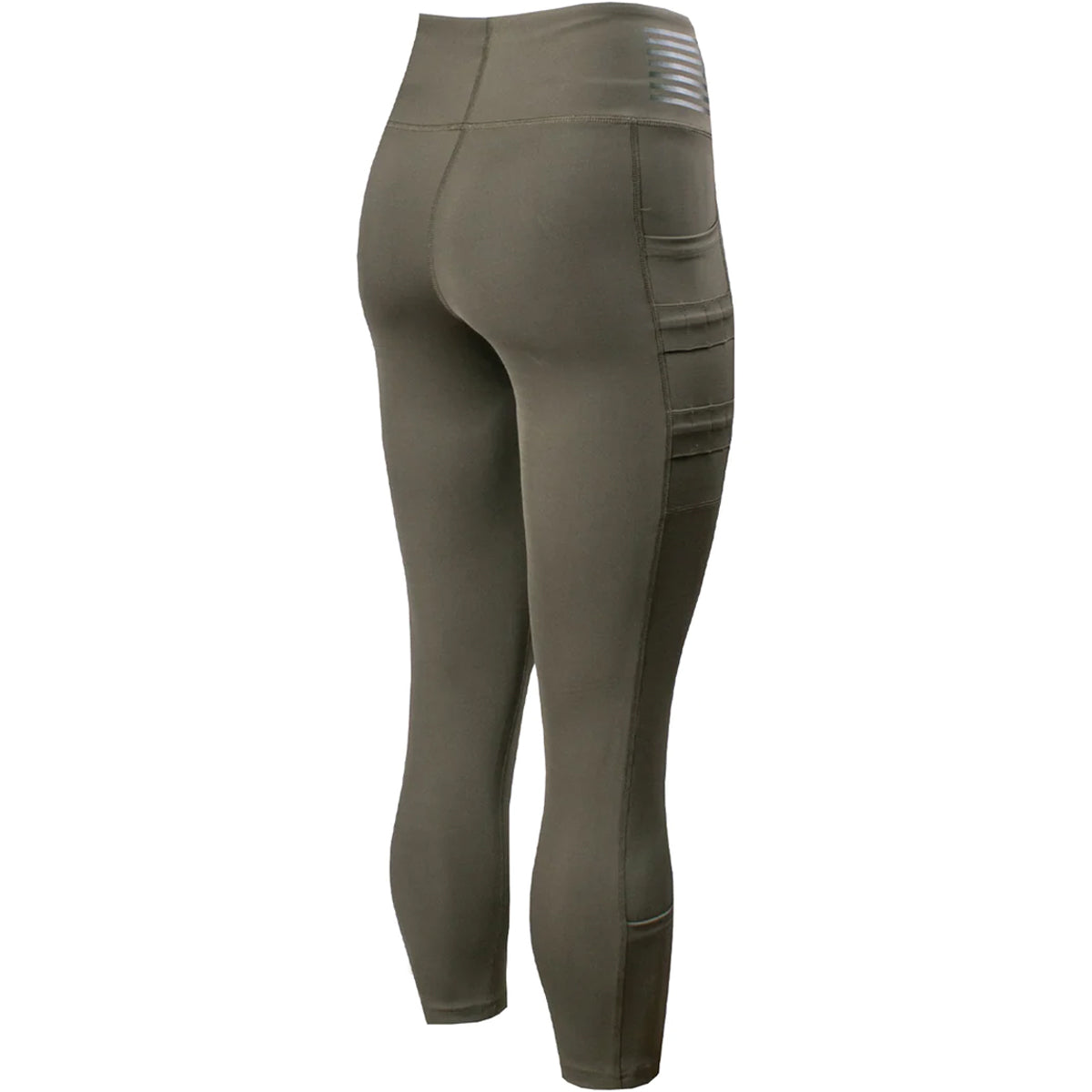 Grunt Style Women's 7/8 Cropped Fitness Leggings - Military Green Grunt Style