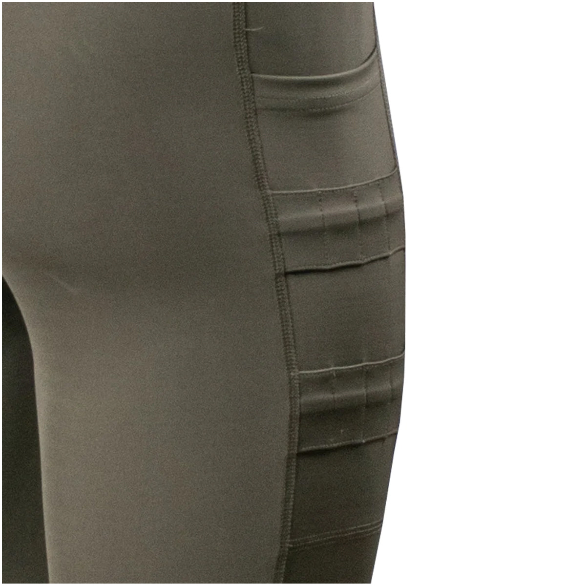 Grunt Style Women's 7/8 Cropped Fitness Leggings - Military Green Grunt Style