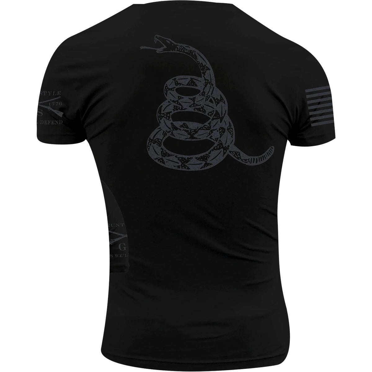 Grunt Style Concealed Gadsden Crewneck T-Shirt - Black Grunt Style