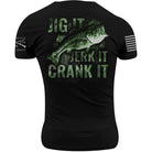 Grunt Style Realtree Fishing - Jig It, Jerk It, Crank It T-Shirt - Black Grunt Style