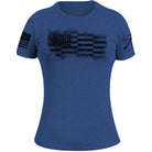 Grunt Style Women's Bar Flag T-Shirt - Royal Blue Grunt Style