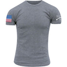 Grunt Style Full Color Flag Basic T-Shirt - Dark Heather Gray Grunt Style