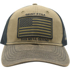 Grunt Style Veteran Flag Hat - Brown Grunt Style