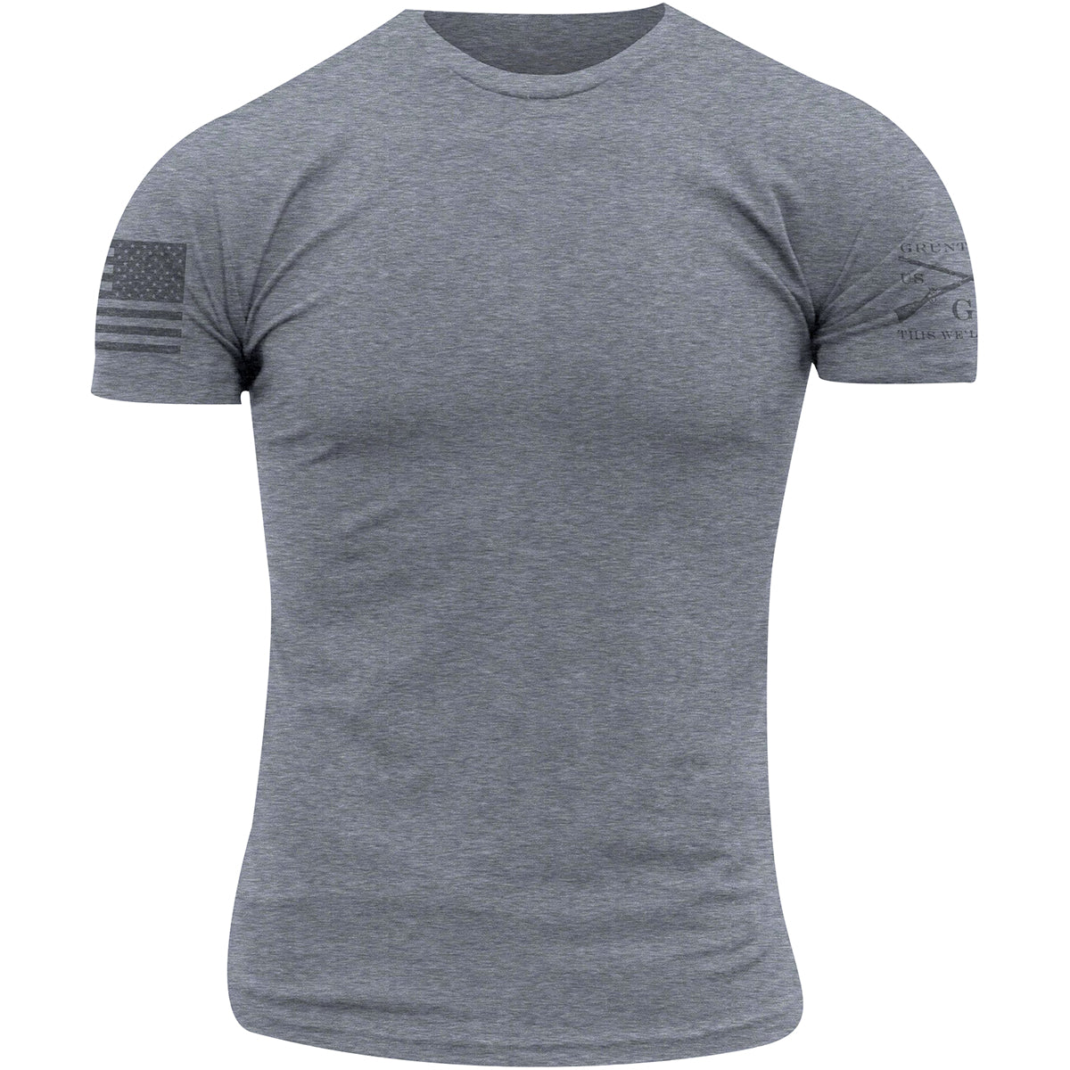 Grunt Style Ghost Basic T-Shirt - Dark Heather Gray Grunt Style