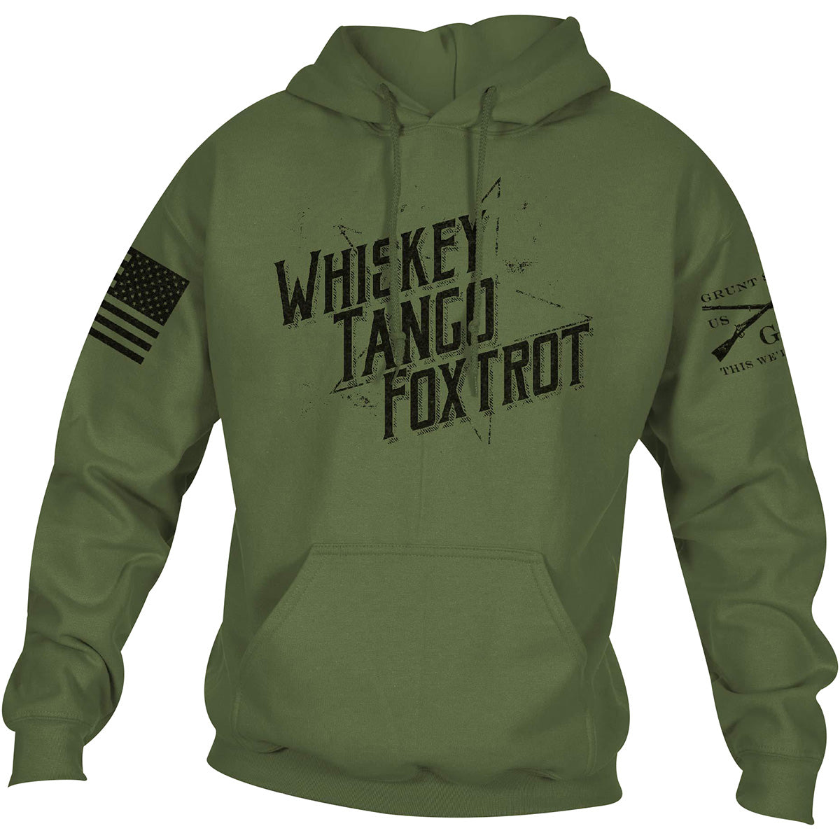 Grunt Style WTF II Pullover Hoodie - Military Green Grunt Style