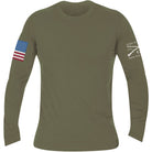 Grunt Style Full Color Flag Basic Long Sleeve T-Shirt - Military Green - Forza Sports