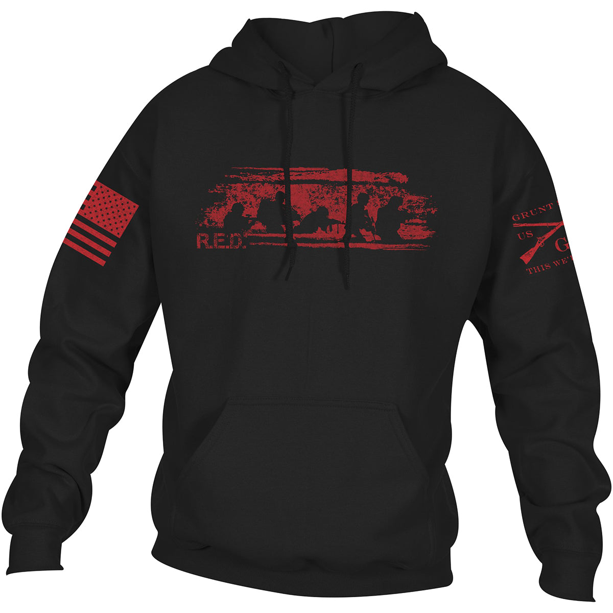 Grunt Style R.E.D. Friday Pullover Hoodie - Black Grunt Style