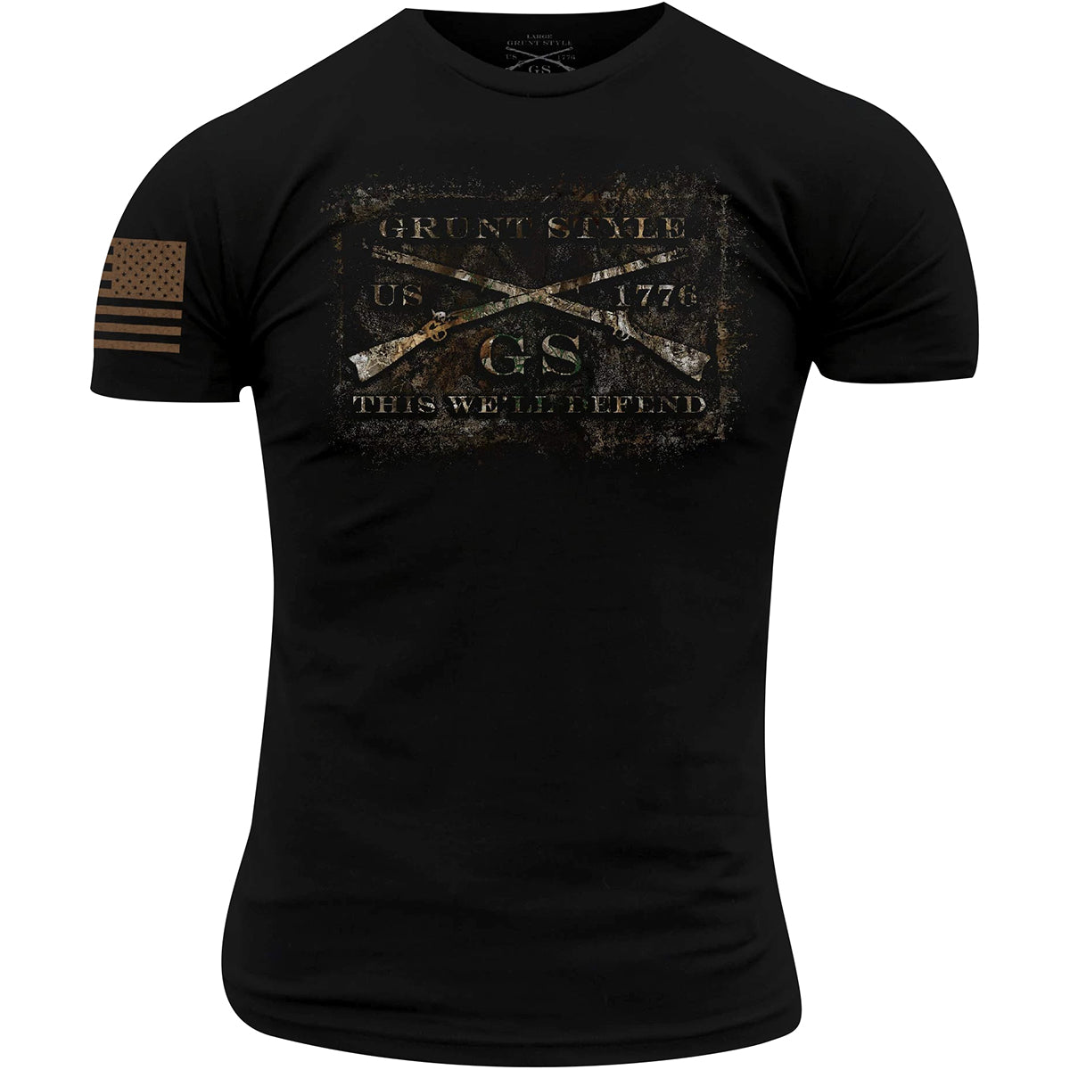 Grunt Style Realtree Edge Full Grunt Style Logo T-Shirt - Black Grunt Style