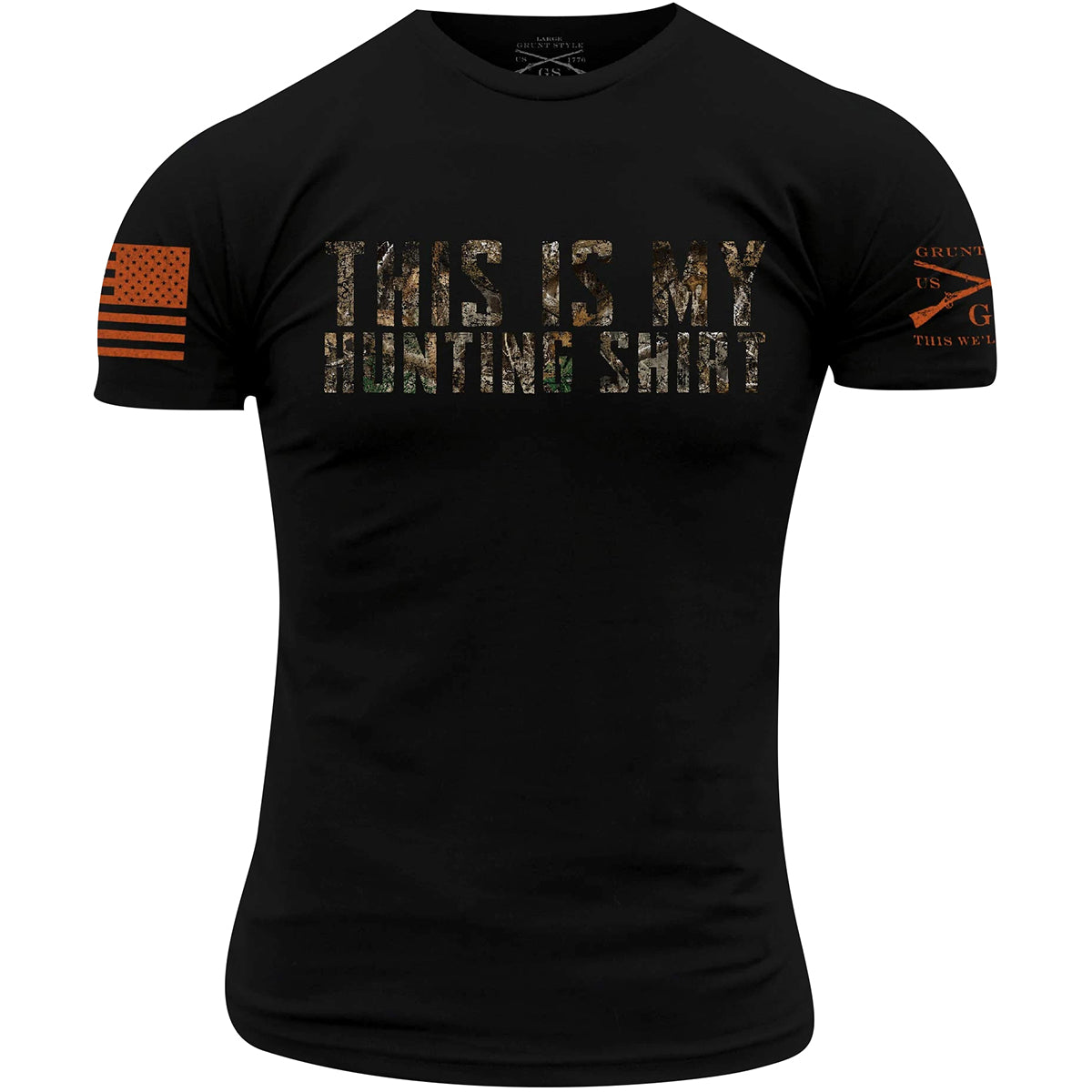 Grunt Style Realtree Edge This Is My Hunting Shirt T-Shirt - Black Grunt Style