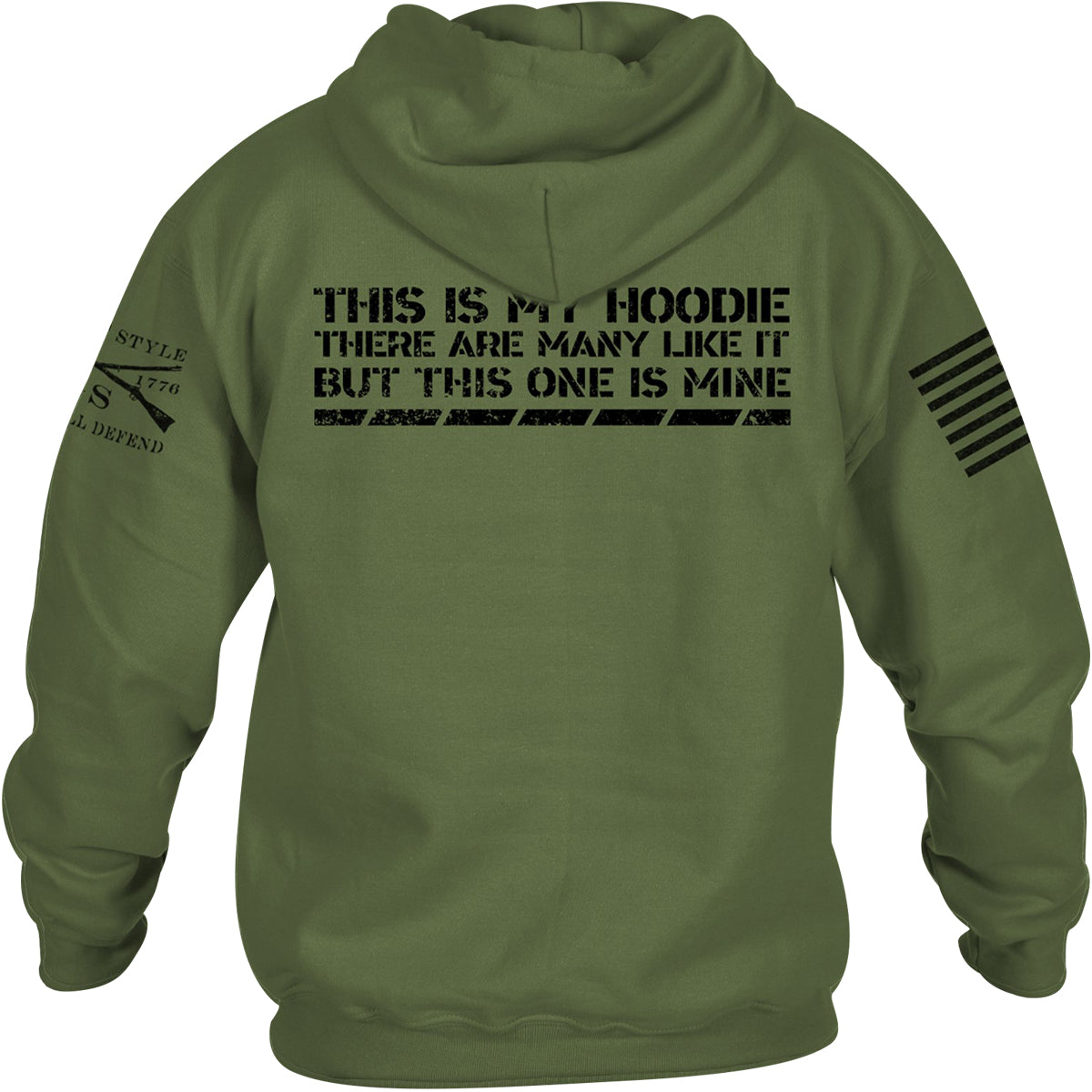 Grunt Style This Is My Hoodie Pullover Hoodie - Military Green Grunt Style