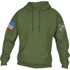 Grunt Style Full Color Flag Basic Pullover Hoodie - Military Green Grunt Style