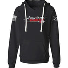 Grunt Style Women's American Woman 2.0 V-Neck Pullover Hoodie - Black Grunt Style