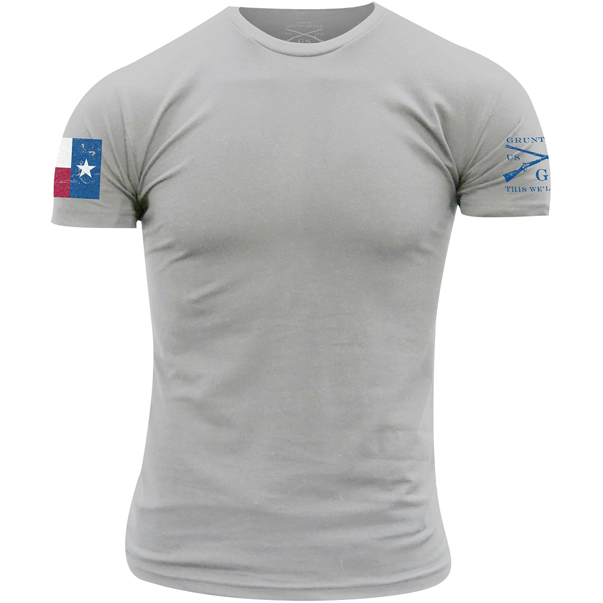 Grunt Style Texas Flag Pride T-Shirt - Light Gray Grunt Style