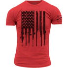 Grunt Style R.E.D. Rifle Flag Crewneck T-Shirt - Red Grunt Style