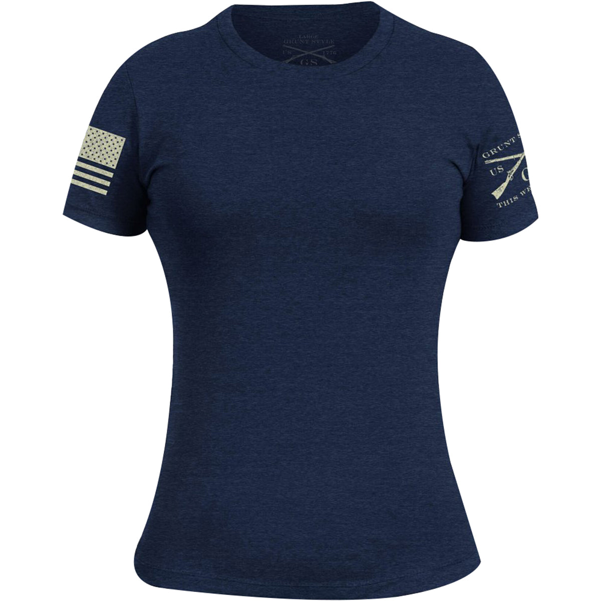 Grunt Style Women's Basic Crewneck T-Shirt - Navy Grunt Style