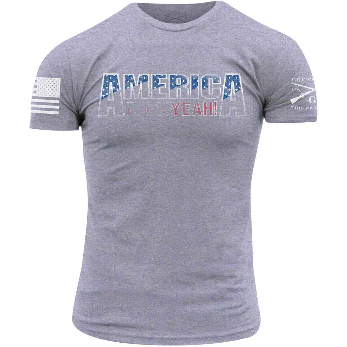 Grunt Style America, F*ck Yeah 2.0 T-Shirt - Gray Grunt Style