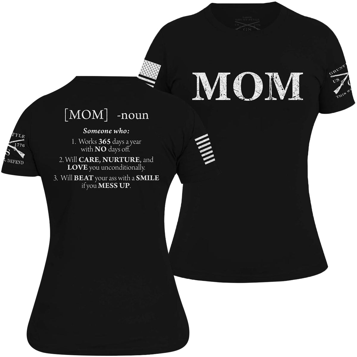 Grunt Style Women's Mom Defined T-Shirt - Black Grunt Style
