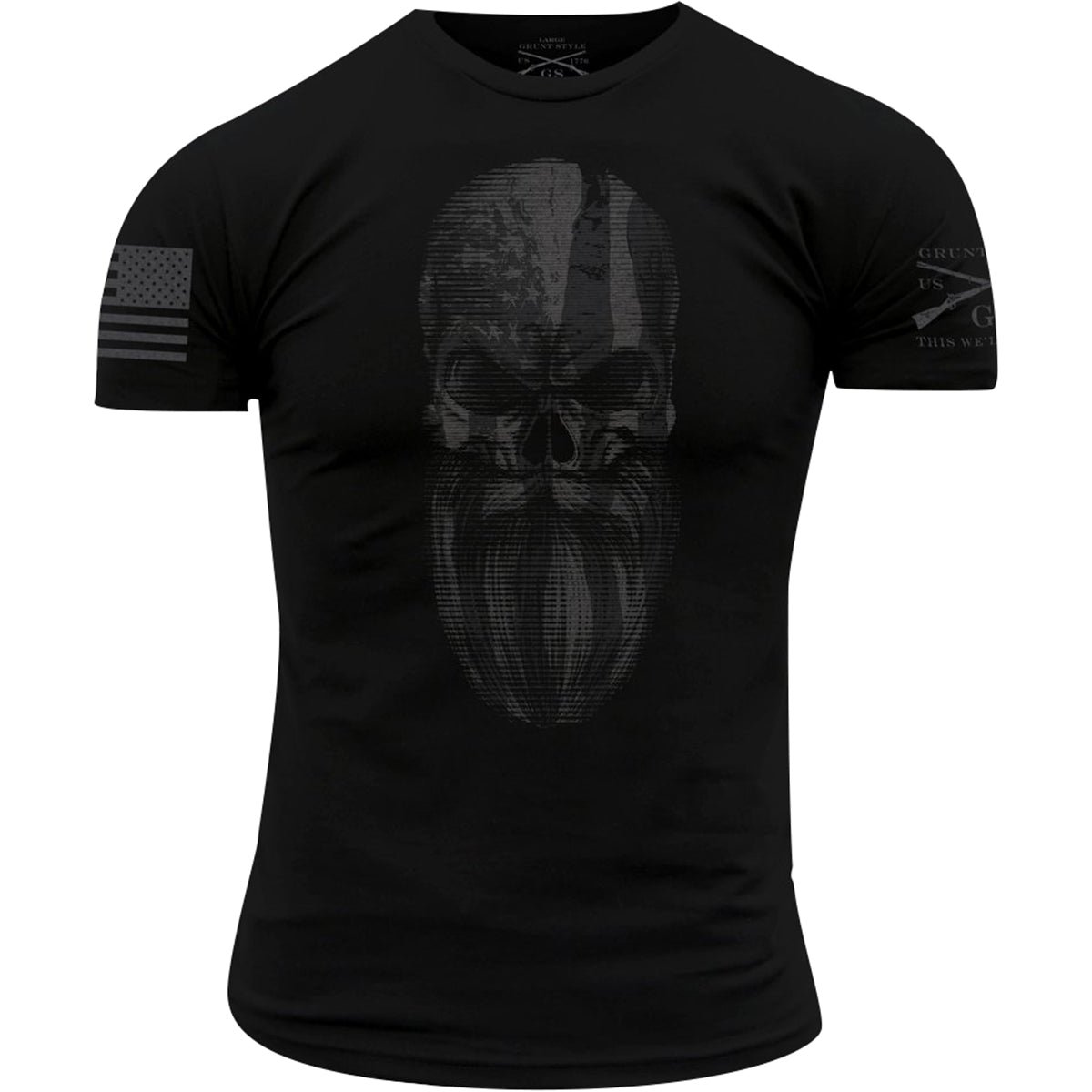 Grunt Style Spectre Beard Skull T-Shirt - Black Grunt Style