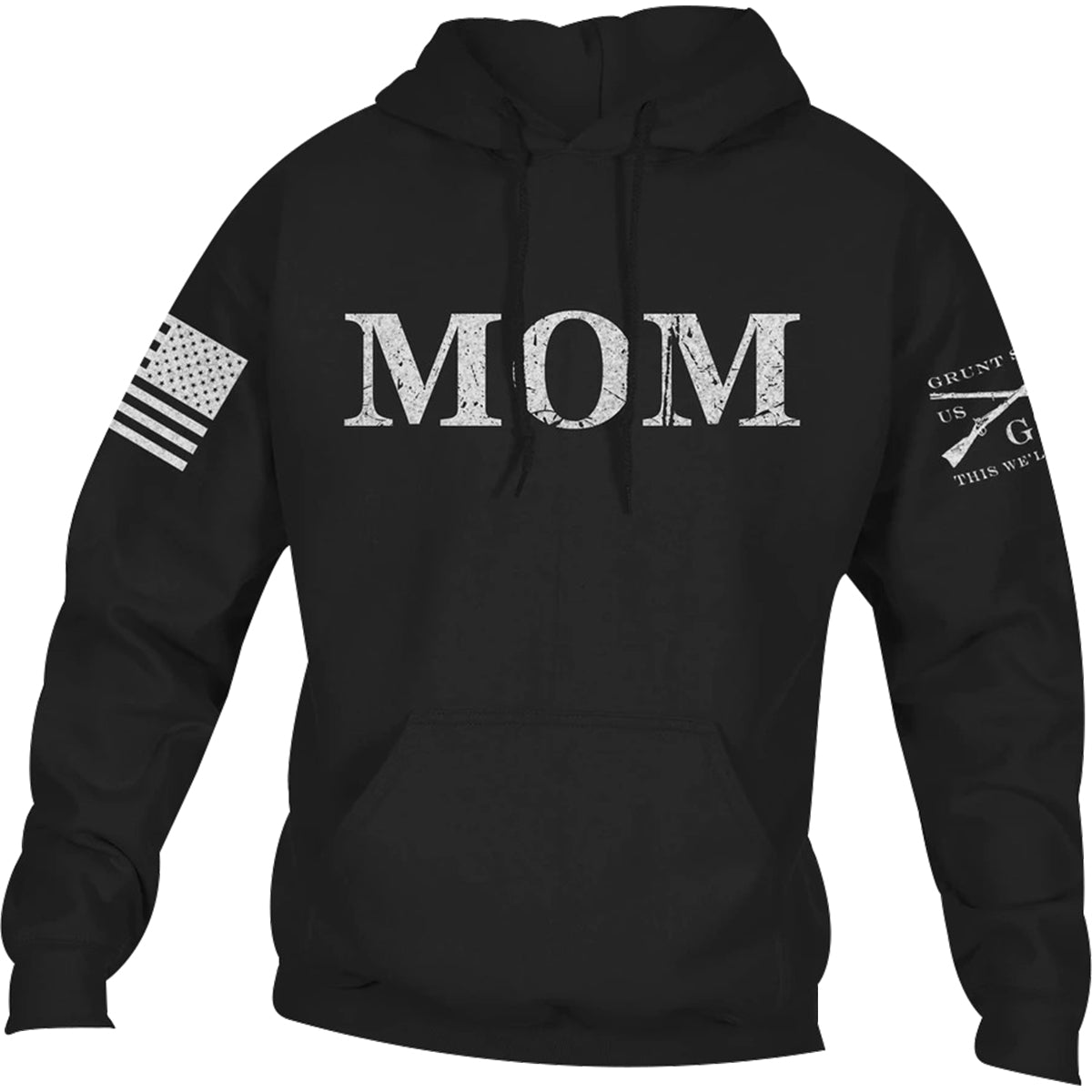 Grunt Style Mom Defined Pullover Hoodie - Black Grunt Style