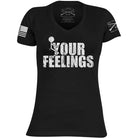 Grunt Style Women's Fck Your Feelings V-Neck T-Shirt - Black Grunt Style