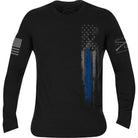 Grunt Style First Responders Long Sleeve T-Shirt - Black/Blue Line Flag - Forza Sports
