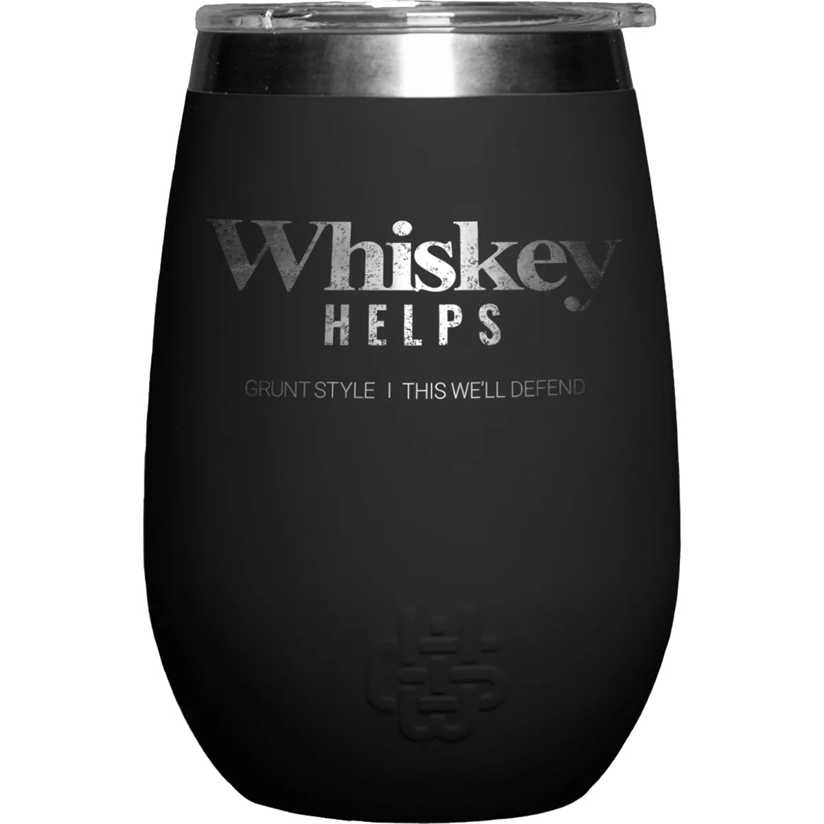 Grunt Style 12 oz. Whiskey Helps Insulated Stainless Steel Tumbler - Black Grunt Style