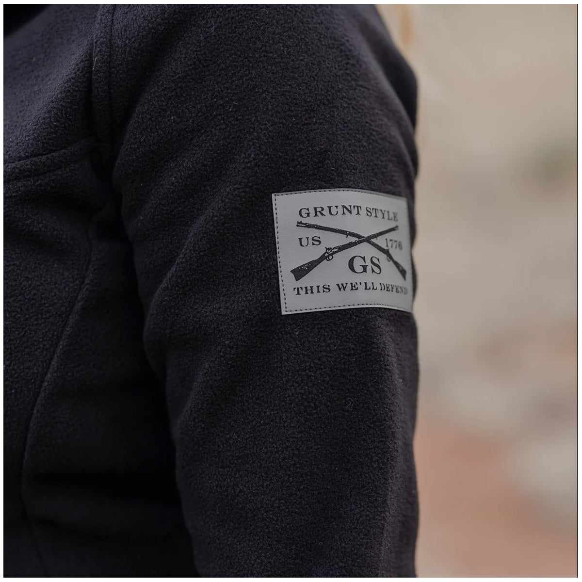 Grunt Style Women's Tech Quarter Zip Fleece Jacket - Black Grunt Style