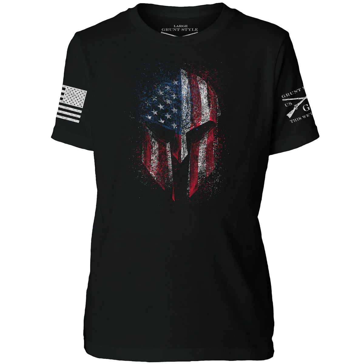 Grunt Style Youth American Spartan T-Shirt - Black Grunt Style