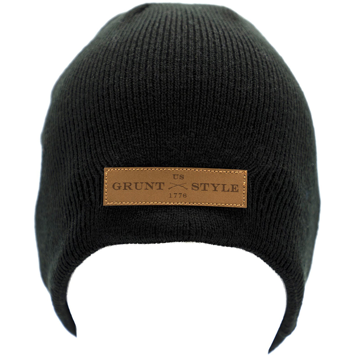 Grunt Style Leather Patch Beanie Grunt Style