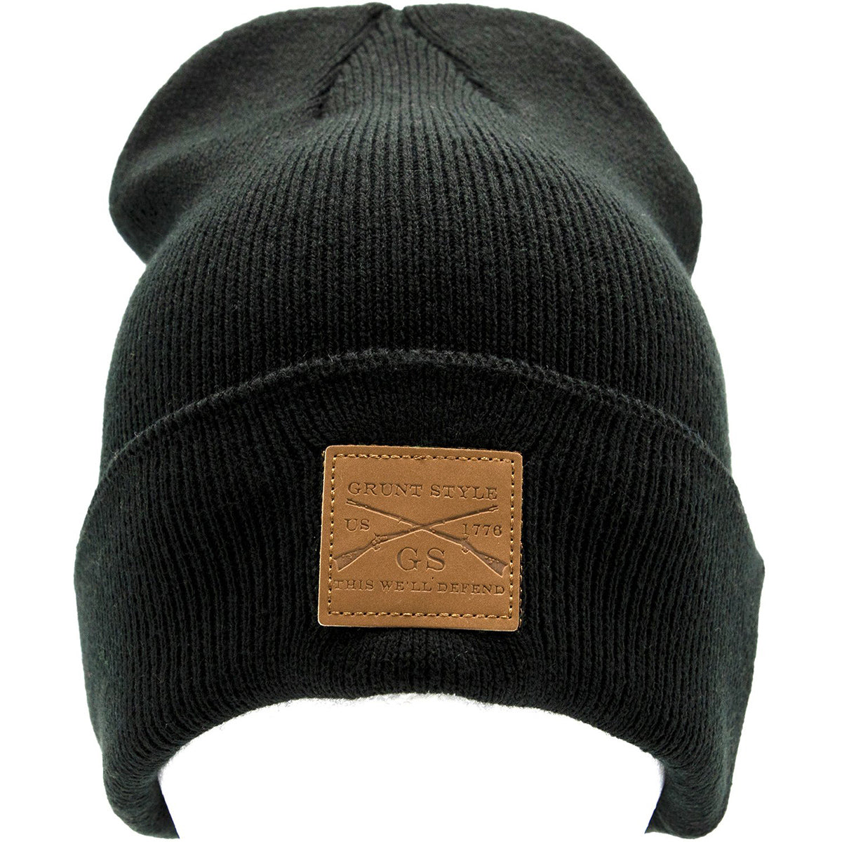 Grunt Style Logo Leather Patch Hat - Black