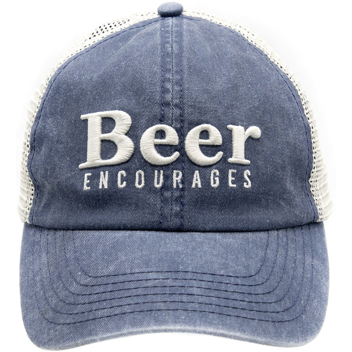 Grunt Style Beer Encourages Mesh Hat - Blue Grunt Style