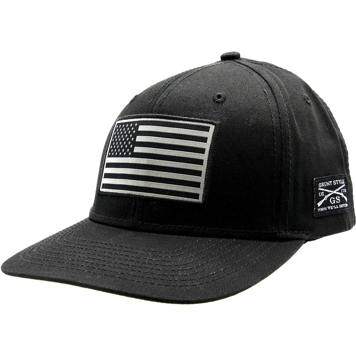 Grunt Style American Flag Hat - Black Grunt Style