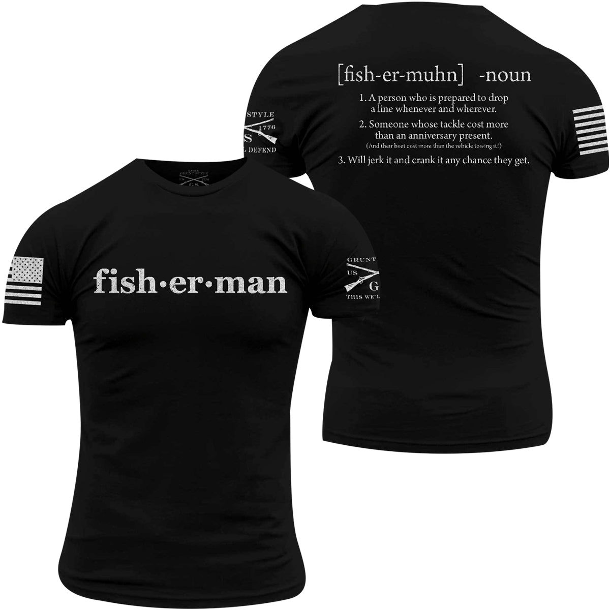 Grunt Style Fisherman Defined T-Shirt - Black Grunt Style