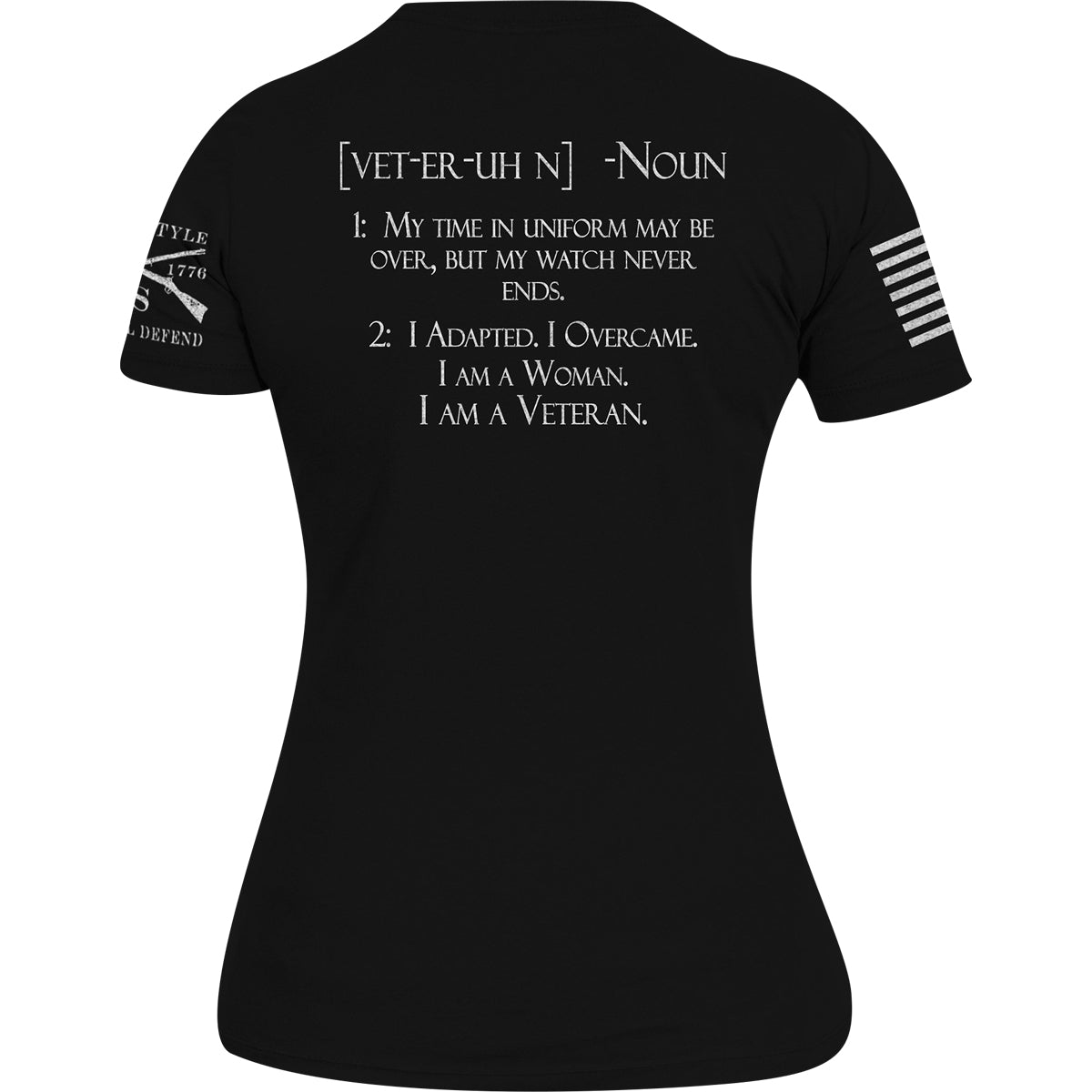 Grunt Style Women's Woman Veteran T-Shirt - Black Grunt Style